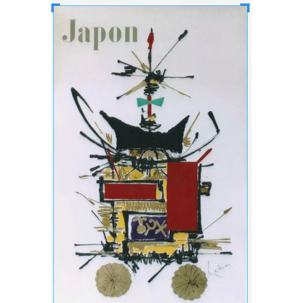 JAPON - AIR FRANCE - Affiche Originale MATHIEU Georges
