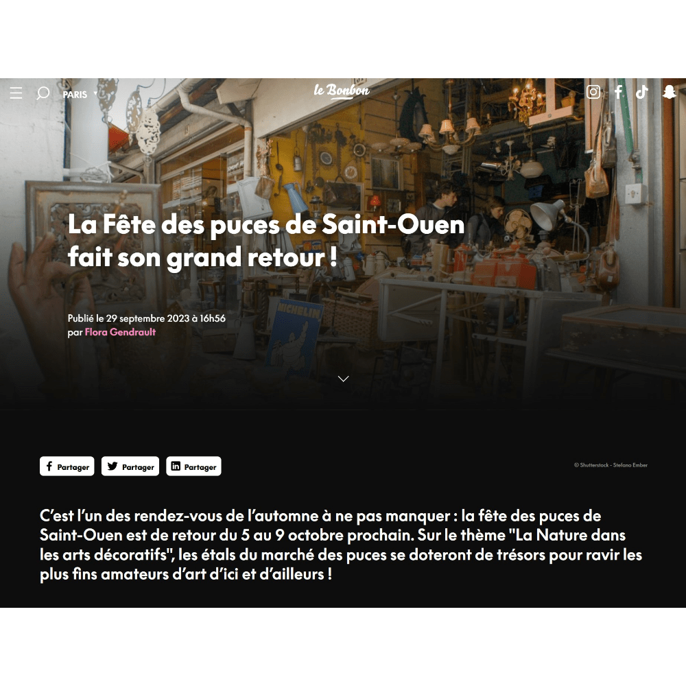 Le Bonbon - The Saint-Ouen flea market is back !